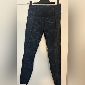 Varley Black Marble Leggings